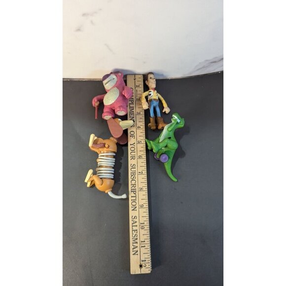 Toy Story Character Figures Set Of 4: Woody Lotso Rex & Slinky Figurines mini ca - Picture 4 of 5